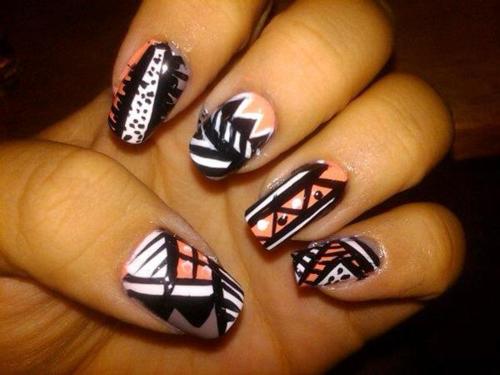 nail art – check out this nail tutorial to create your own tribal look!
